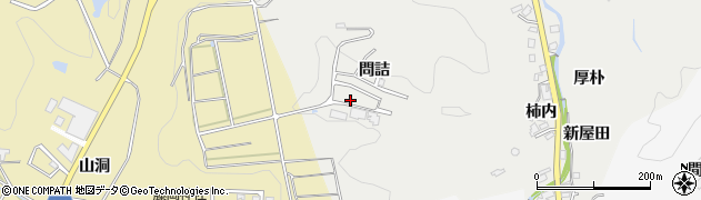 愛知県豊田市上渡合町問詰周辺の地図