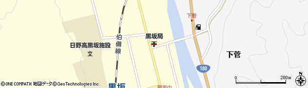 黒坂郵便局周辺の地図