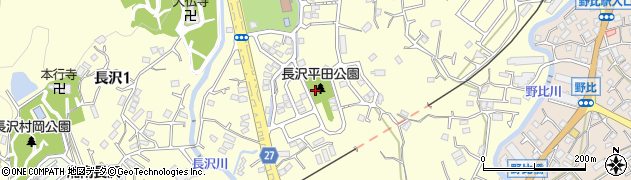 長沢平田公園周辺の地図