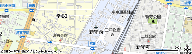 愛知県名古屋市守山区新守西1001周辺の地図