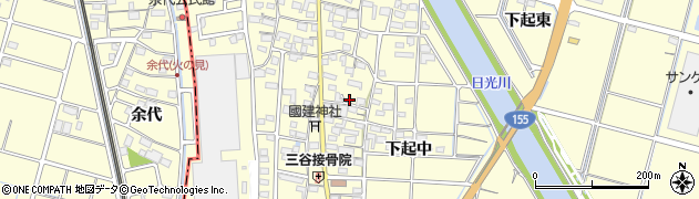 愛知県稲沢市平和町（下起中）周辺の地図