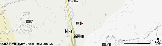 愛知県豊田市上渡合町厚朴周辺の地図