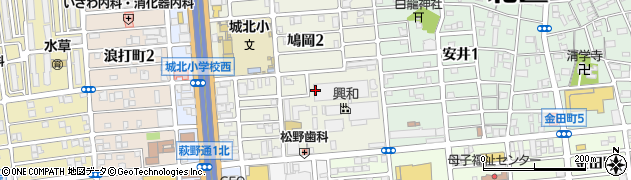 愛知県名古屋市北区鳩岡2丁目周辺の地図
