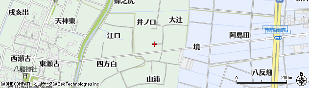 愛知県稲沢市目比町（井ノ口）周辺の地図