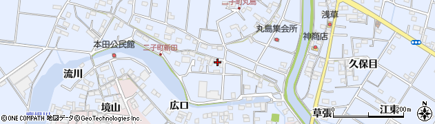 愛知県愛西市二子町新田299周辺の地図