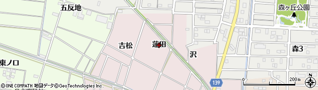 愛知県あま市古道（蓮田）周辺の地図