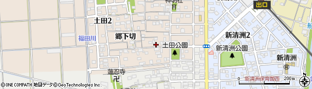 愛知県清須市土田（郷前）周辺の地図