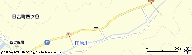 京都府南丹市日吉町四ツ谷（東ケ谷）周辺の地図