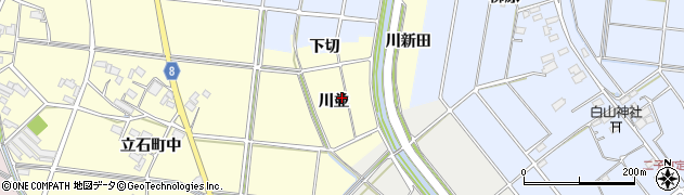 愛知県愛西市立石町川並周辺の地図
