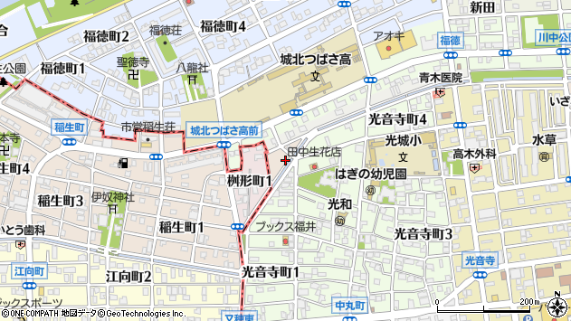 〒462-0055 愛知県名古屋市北区桝形町の地図