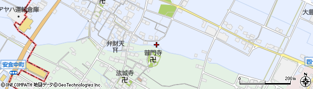 滋賀県豊郷町（犬上郡）安食西周辺の地図