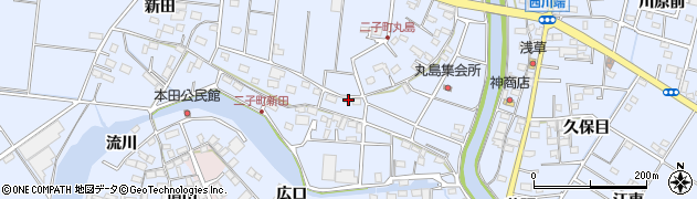 愛知県愛西市二子町新田211周辺の地図