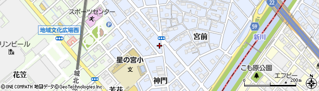 愛知県清須市阿原神門周辺の地図
