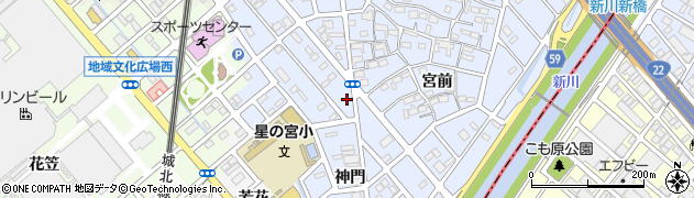 愛知県清須市阿原（神門）周辺の地図