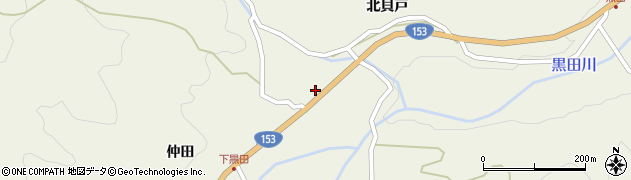 愛知県豊田市黒田町（西畑）周辺の地図
