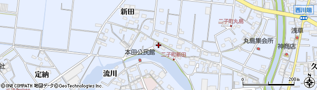愛知県愛西市二子町新田274周辺の地図