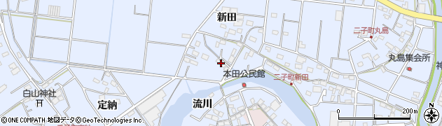 愛知県愛西市二子町新田244周辺の地図