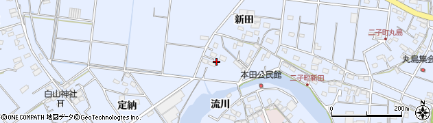 愛知県愛西市二子町新田250周辺の地図