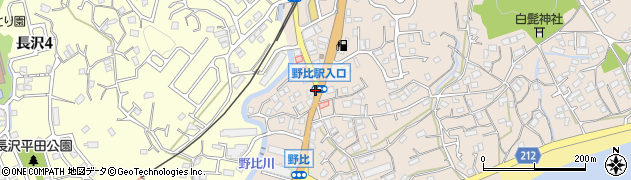 野比駅入口周辺の地図
