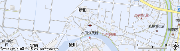 愛知県愛西市二子町新田269周辺の地図