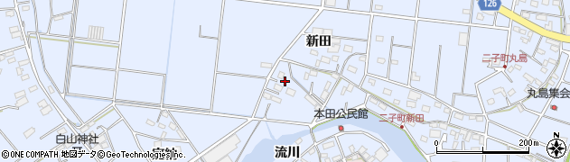 愛知県愛西市二子町新田251周辺の地図