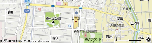 ピアゴ甚目寺店周辺の地図