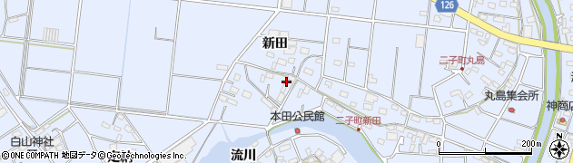 愛知県愛西市二子町新田262周辺の地図