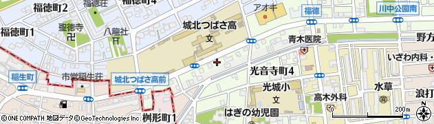 愛知県名古屋市北区光音寺町野方1918-69周辺の地図