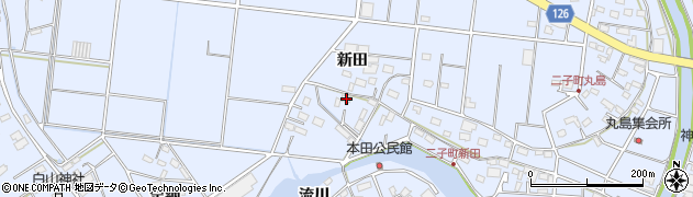 愛知県愛西市二子町新田259周辺の地図