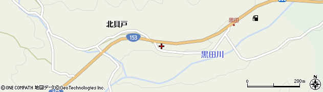 愛知県豊田市黒田町北田周辺の地図
