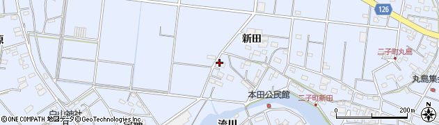 愛知県愛西市二子町新田231周辺の地図