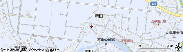 愛知県愛西市二子町新田255周辺の地図