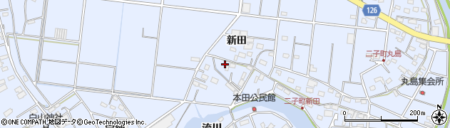 愛知県愛西市二子町新田258周辺の地図