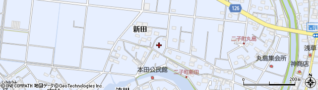 愛知県愛西市二子町新田133周辺の地図