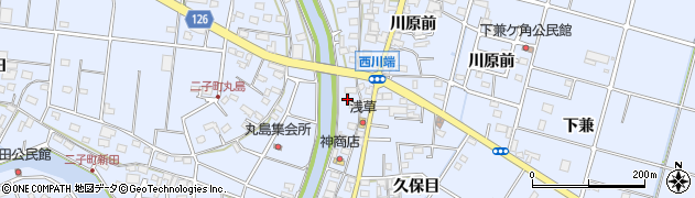 愛知県愛西市西川端町兼久周辺の地図