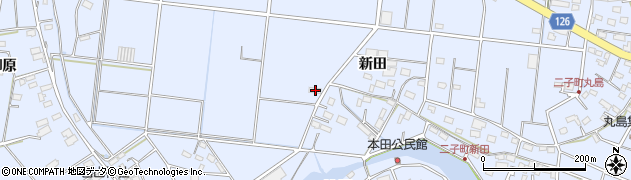愛知県愛西市二子町新田44周辺の地図