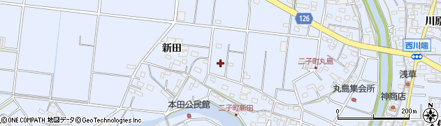 愛知県愛西市二子町新田185周辺の地図