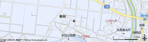 愛知県愛西市二子町新田138周辺の地図