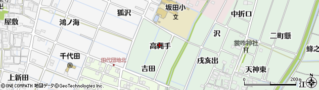 愛知県稲沢市目比町高縄手周辺の地図