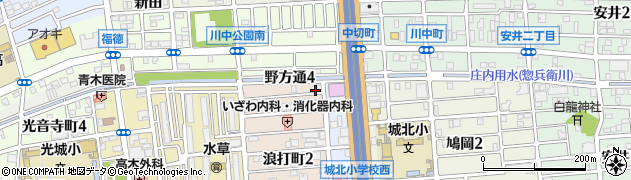 愛知県名古屋市北区浪打町2丁目104周辺の地図