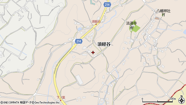 〒238-0314 神奈川県横須賀市須軽谷の地図