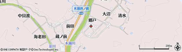 愛知県豊田市木瀬町（郷戸）周辺の地図