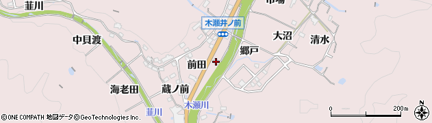 愛知県豊田市木瀬町（前田）周辺の地図