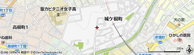 愛知県瀬戸市城ケ根町周辺の地図