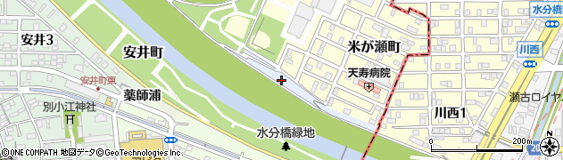 愛知県名古屋市北区成願寺町（米ケ瀬）周辺の地図