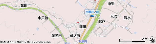 愛知県豊田市木瀬町（北前）周辺の地図