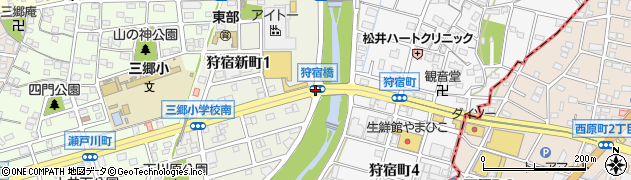 狩宿橋周辺の地図