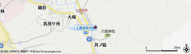 愛知県豊田市上渡合町井ノ脇周辺の地図
