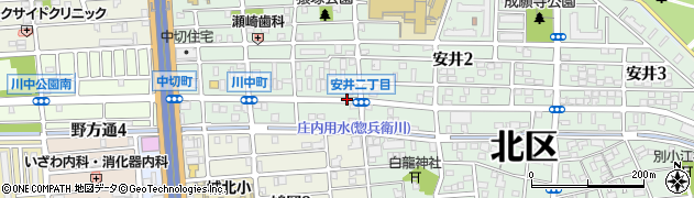 安井町西周辺の地図