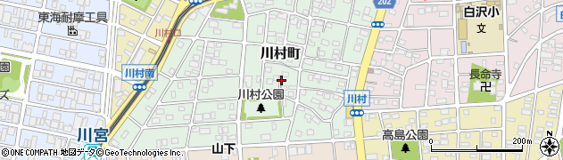 愛知県名古屋市守山区川村町周辺の地図